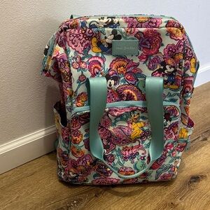 Vera Bradley Disney Floral Cartoon Backpack Cooler Rare